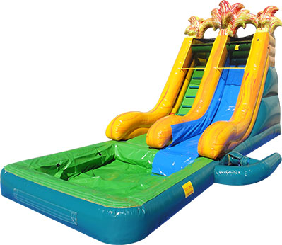 Volcano N Fire slide with Pool